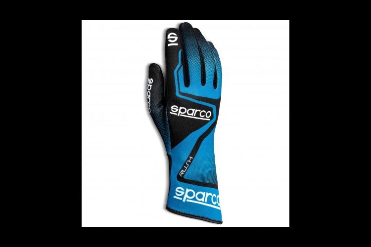 Karting Gloves Sparco Rush azure blue/black