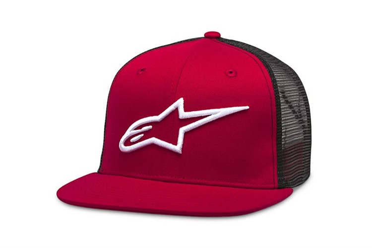 Corp Trucker Hat Alpinestars Red Black