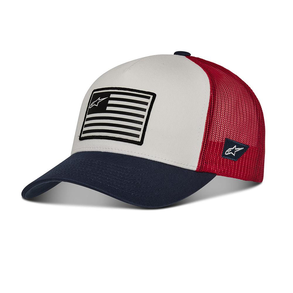 Flag Snapback Hat Weiss/Navy/Rot