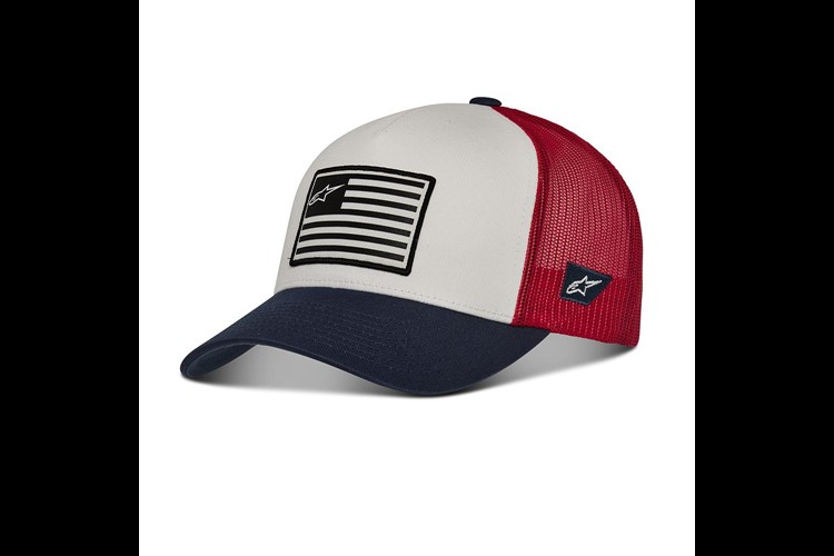 Flag Snapbach Hat White/Navy/Red