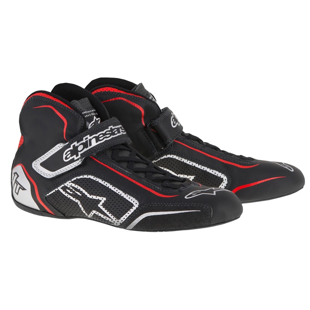 Alpinestars Tech 1-T Shoes Black Silver Red Raceshop