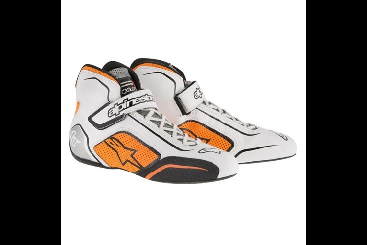Alpinestars Tech 1-T Shoes White Orange Fluo 40