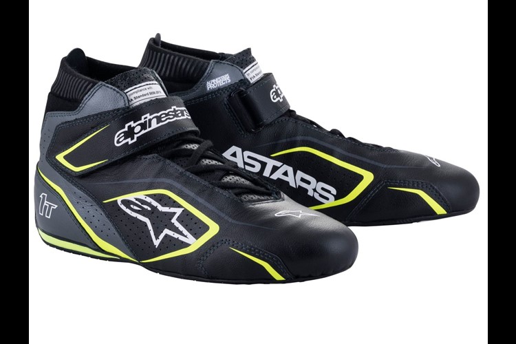 Alpinestars Tech 1-T V3 Shoes Black Cool Gray Yellow 41
