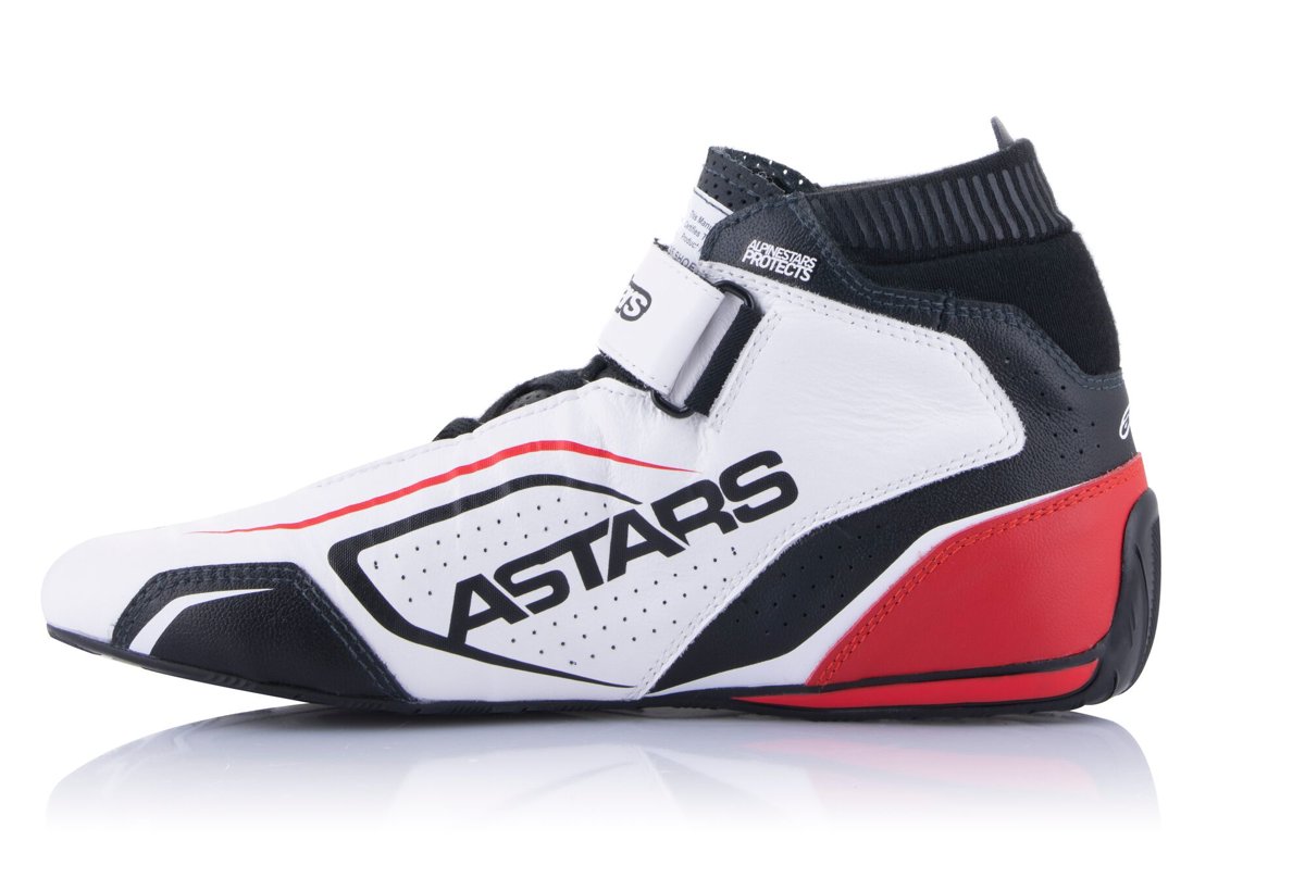 Alpinestars Tech 1-T V3 Schuhe Weiss Schwarz Rot 45.5