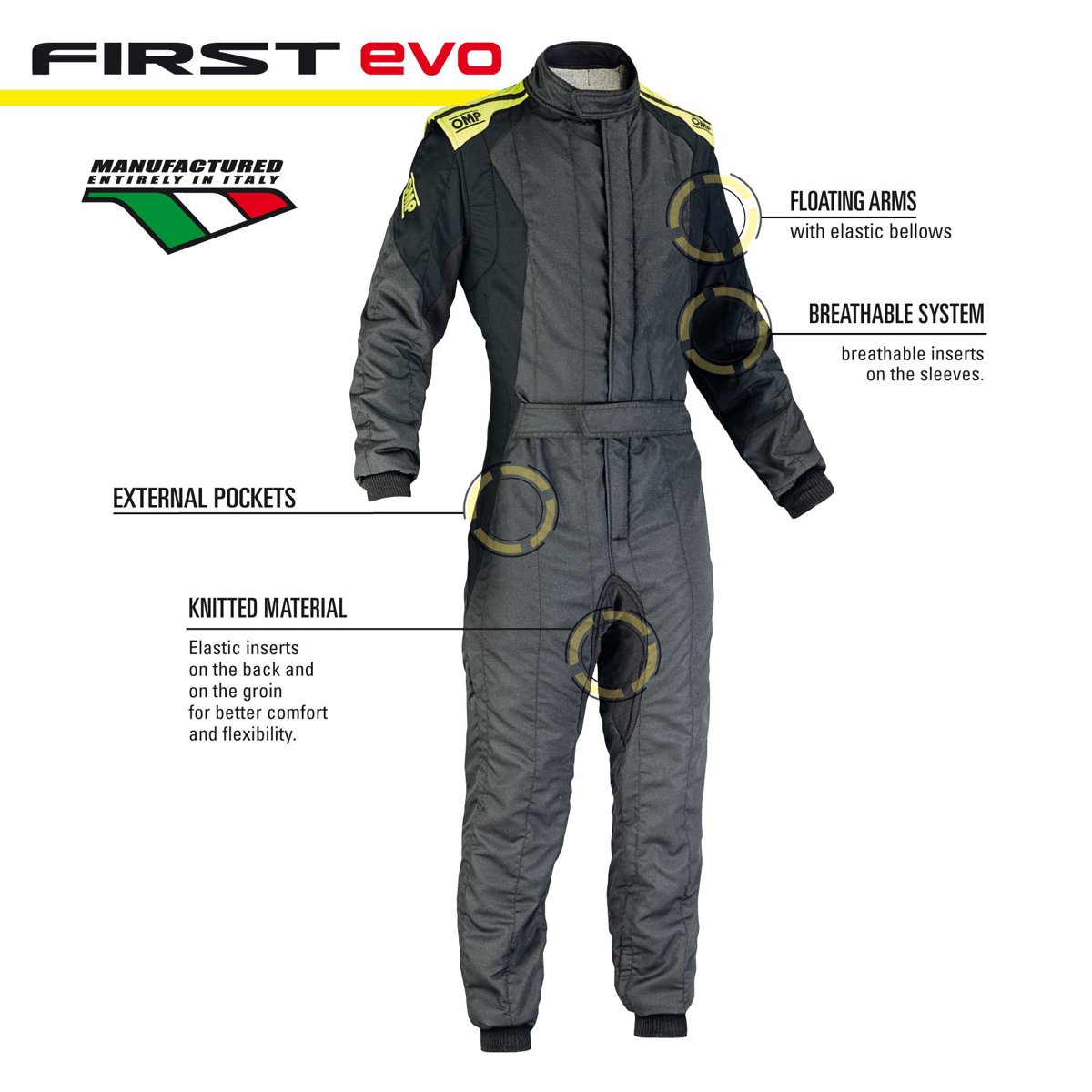First Evo Suit Black/White 52