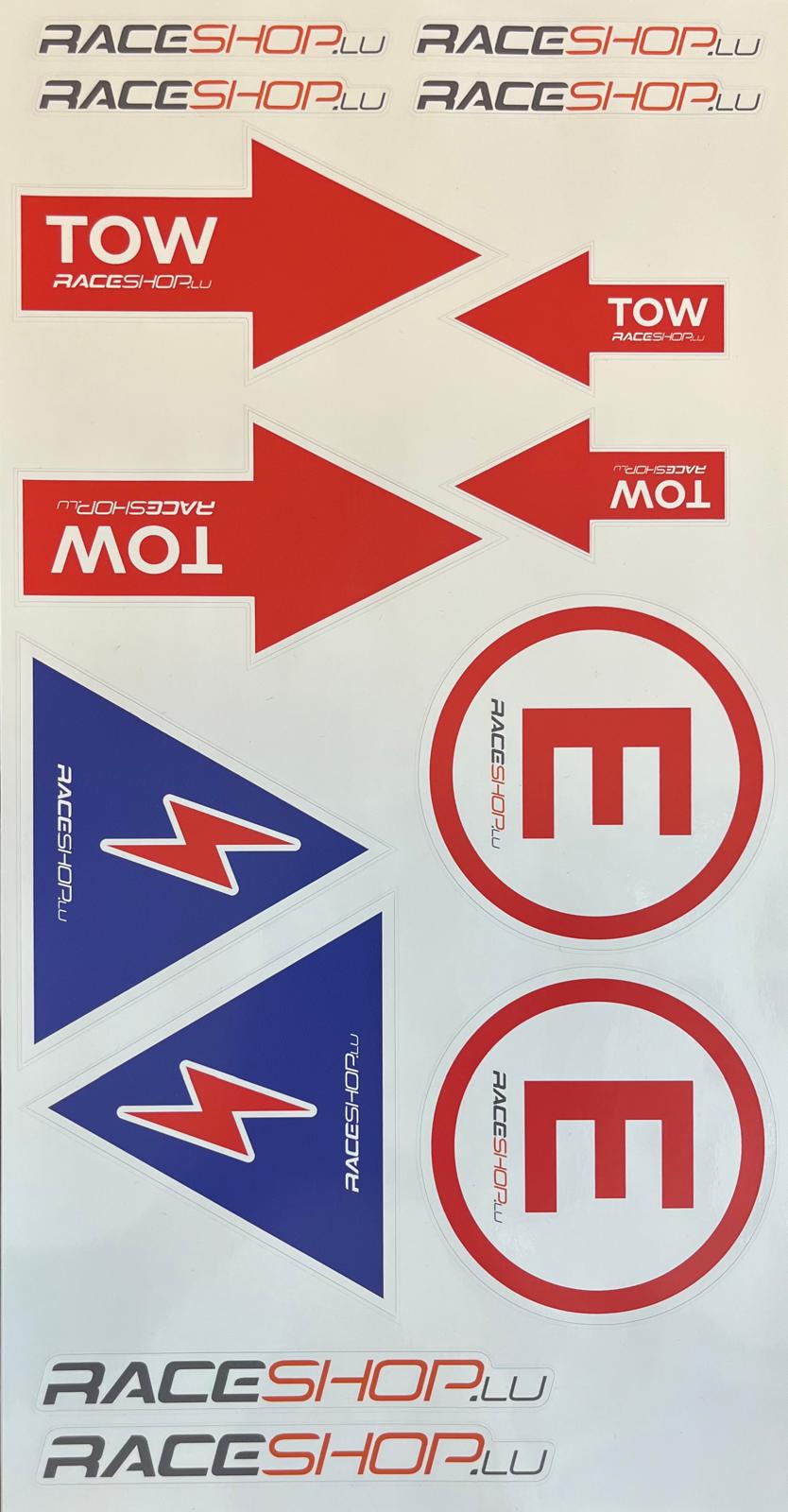 Aufkleber für Stromkreis­unterbrecher RACESHOP